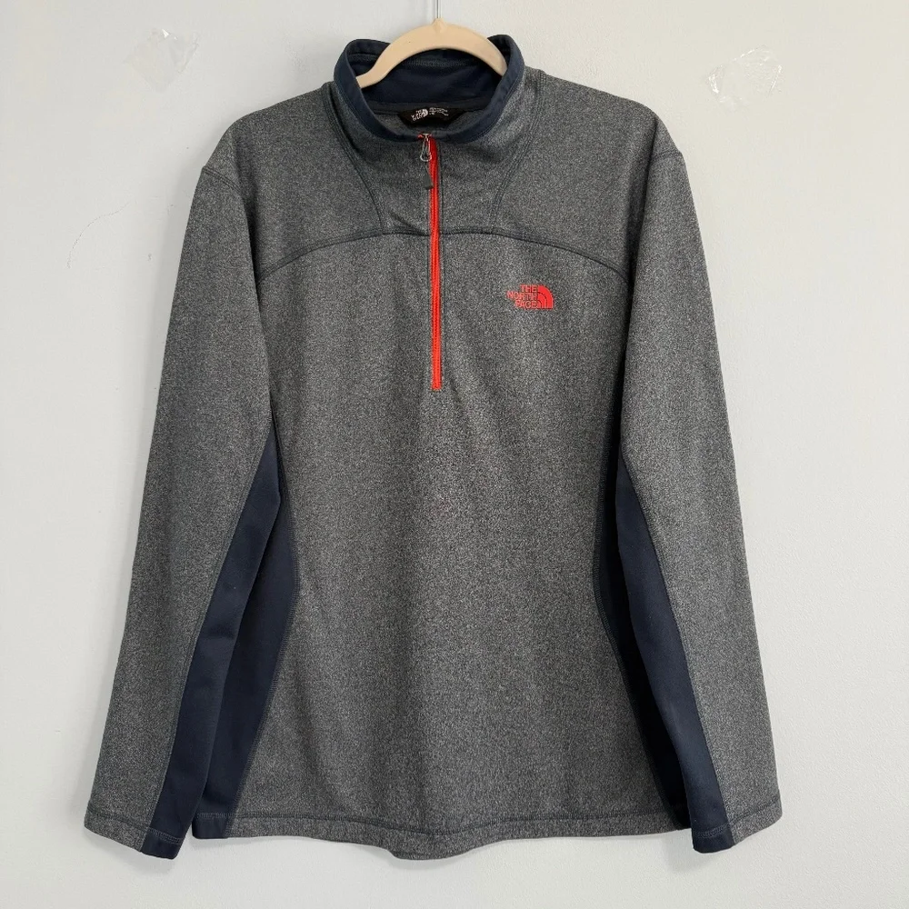 The North Face Men’s 1/4 Zip Lightweight Grey Pullover Size L‎
